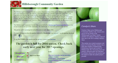 Desktop Screenshot of hillsboroughcommunitygarden.org